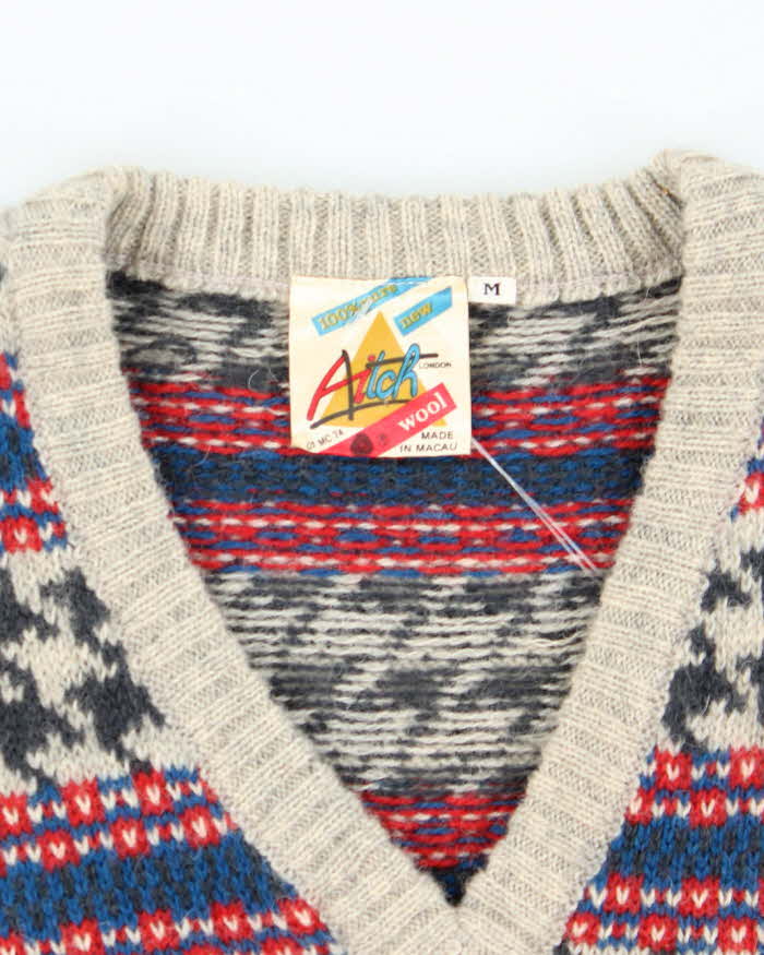 Vintage 80s Aitch Wool Tank Knit - M