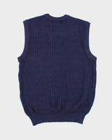 Vintage Monte Carlo Pure Wool Navy Vest - M