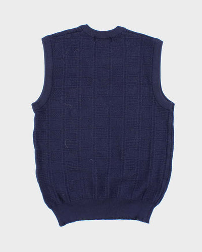 Vintage Monte Carlo Pure Wool Navy Vest - M