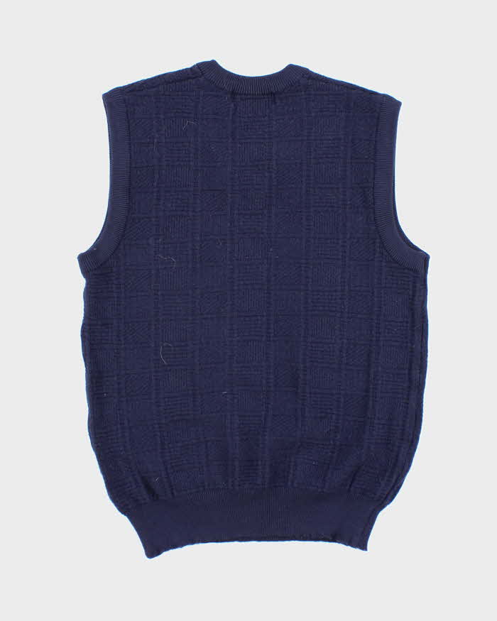 Vintage Monte Carlo Pure Wool Navy Vest - M
