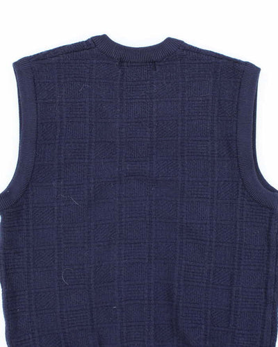 Vintage Monte Carlo Pure Wool Navy Vest - M