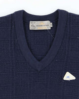 Vintage Monte Carlo Pure Wool Navy Vest - M
