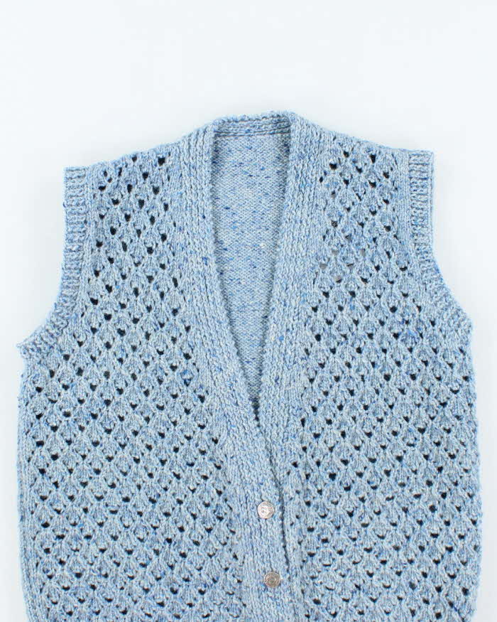 Vintage Handmade Button-up Wool Blend Tank Knit - M