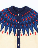 Vintage Handmade Nordic Style Knit Cardigan - M