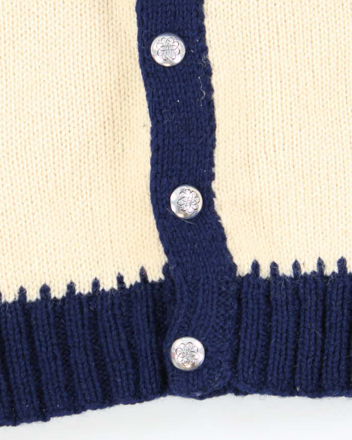 Vintage Handmade Nordic Style Knit Cardigan - M