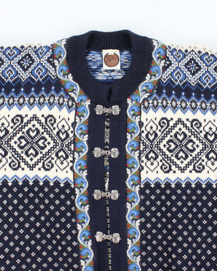 Vintage Selbu Nordic Clasp Wool Cardigan - M