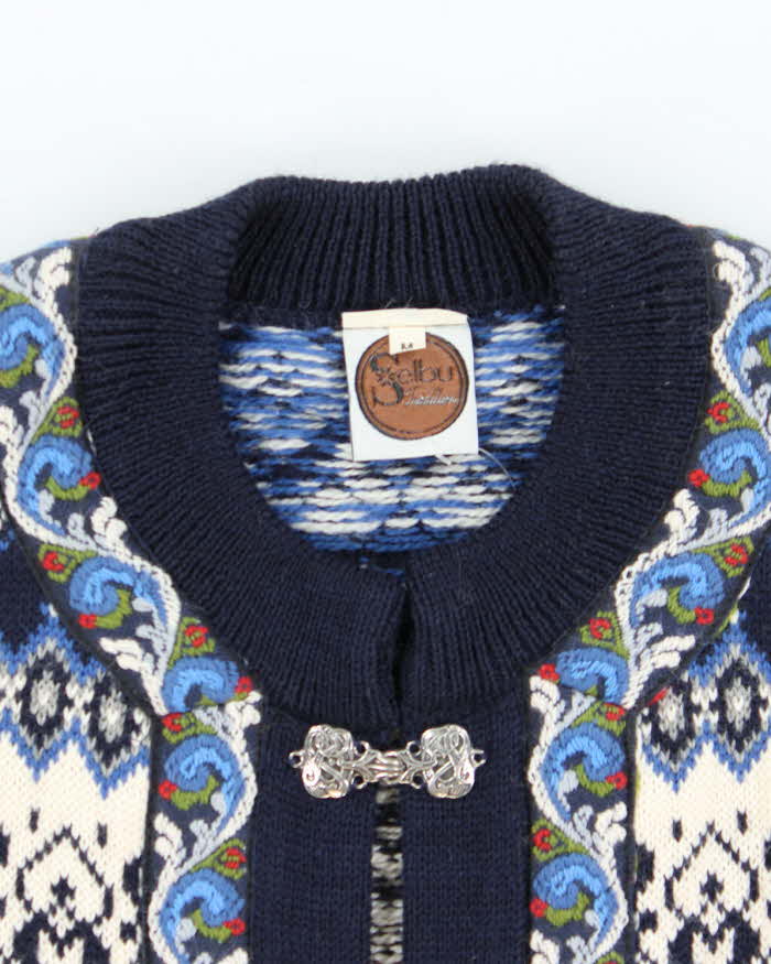Vintage Selbu Nordic Clasp Wool Cardigan - M