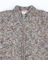 Vintage 70s Nordstrom Wool Zip-up Jumper - S
