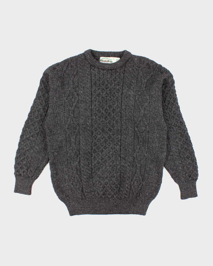 Vintage Aran Crafts Wool Patterned Chunky Knit Jumper - XL