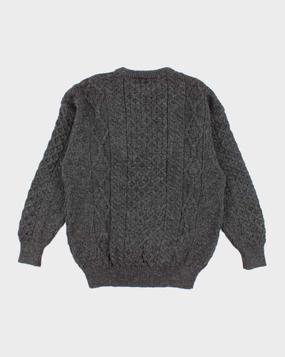 Vintage Aran Crafts Wool Patterned Chunky Knit Jumper - XL