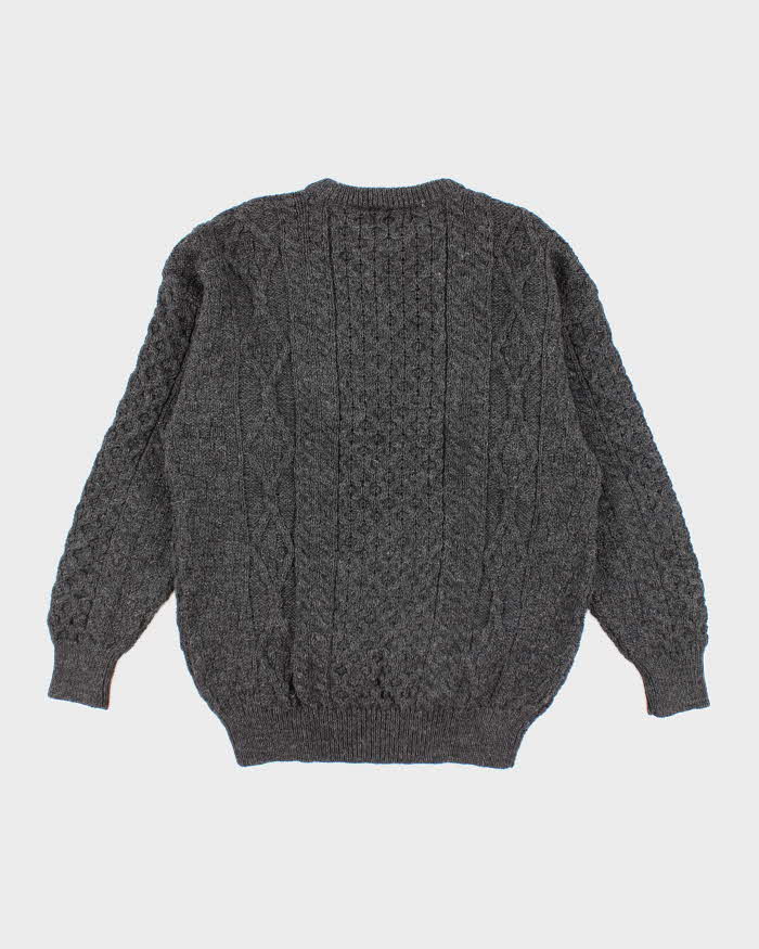 Vintage Aran Crafts Wool Patterned Chunky Knit Jumper - XL