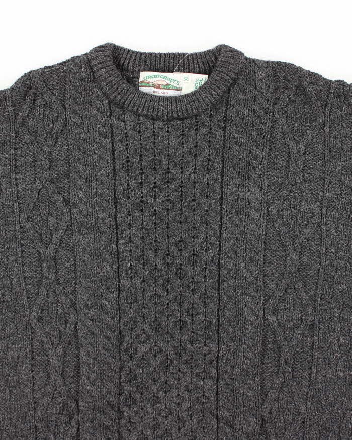 Vintage Aran Crafts Wool Patterned Chunky Knit Jumper - XL