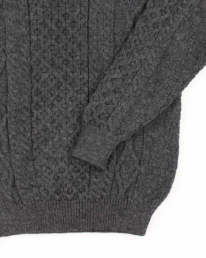 Vintage Aran Crafts Wool Patterned Chunky Knit Jumper - XL