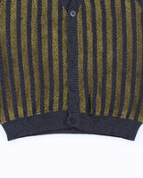 Vintage Mondo Wool Blend Striped Knit Tank Cardigan - M