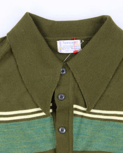 Vintage 70's Towncraft Striped Short Sleeve Knit - XL
