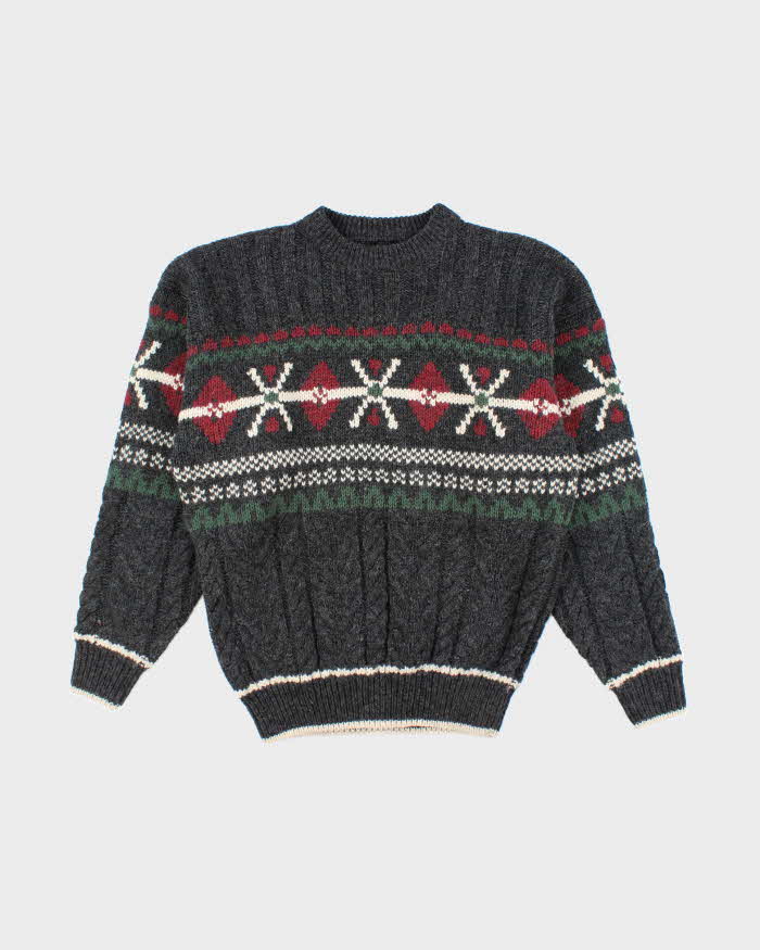 Vintage 90s TT&amp;Co Sport Chunky Wool Jumper - M