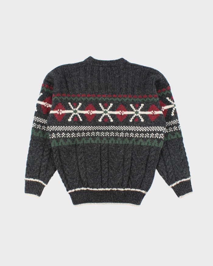 Vintage 90s TT&Co Sport Chunky Wool Jumper - M