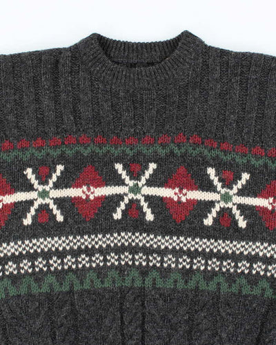 Vintage 90s TT&Co Sport Chunky Wool Jumper - M