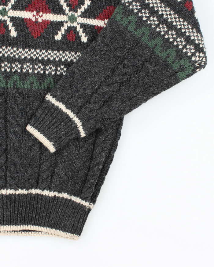 Vintage 90s TT&Co Sport Chunky Wool Jumper - M