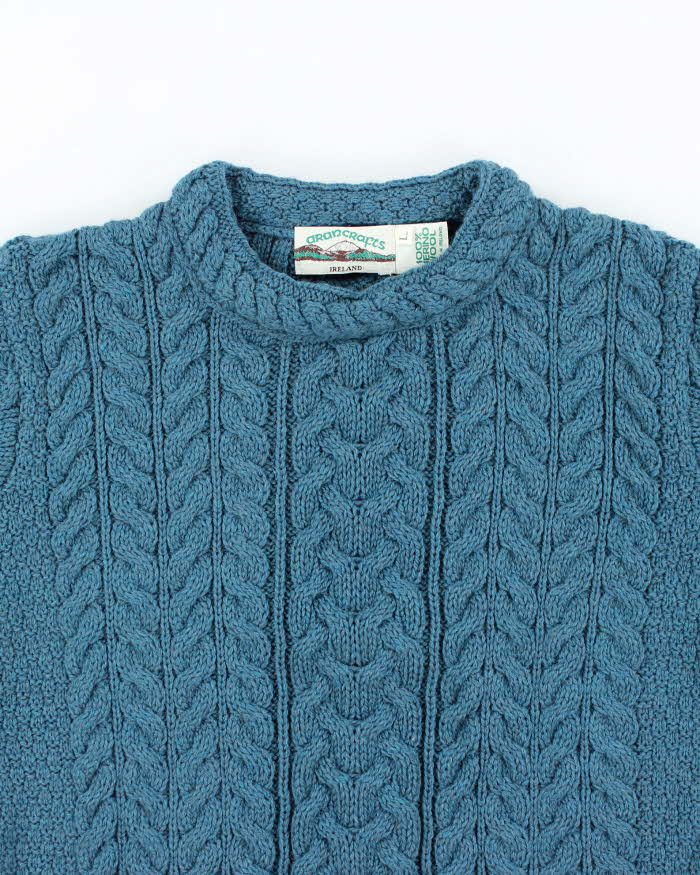 Vintage Aran Crafts Merino Wool Chunky Knit Jumper - L