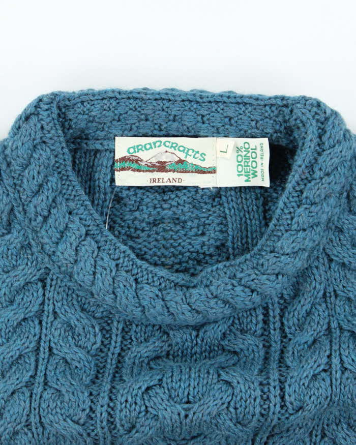 Vintage Aran Crafts Merino Wool Chunky Knit Jumper - L