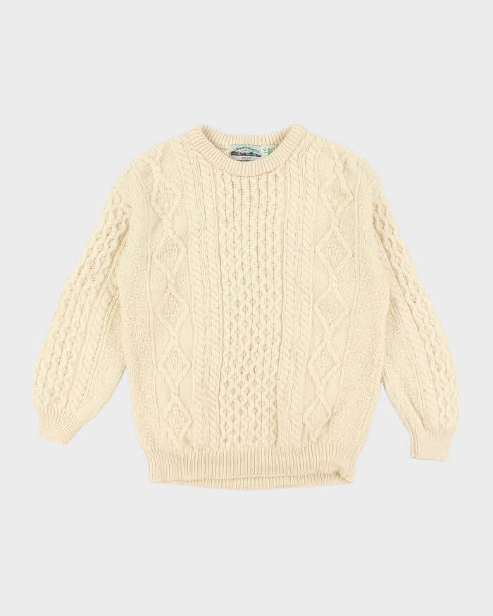 Vintage Aran Crafts Wool Chunky Knit Jumper - XL