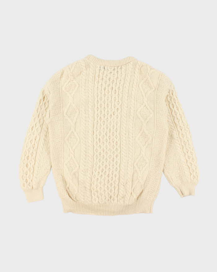 Vintage Aran Crafts Wool Chunky Knit Jumper - XL