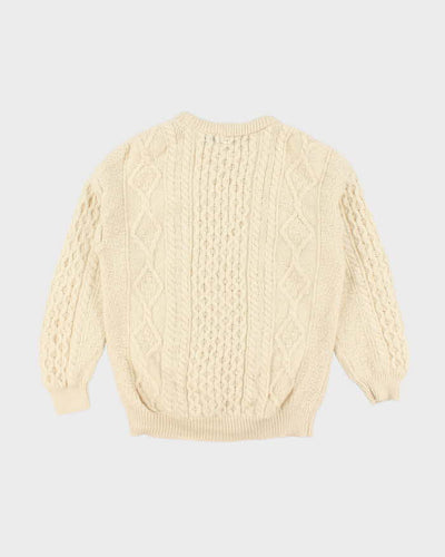 Vintage Aran Crafts Wool Chunky Knit Jumper - XL