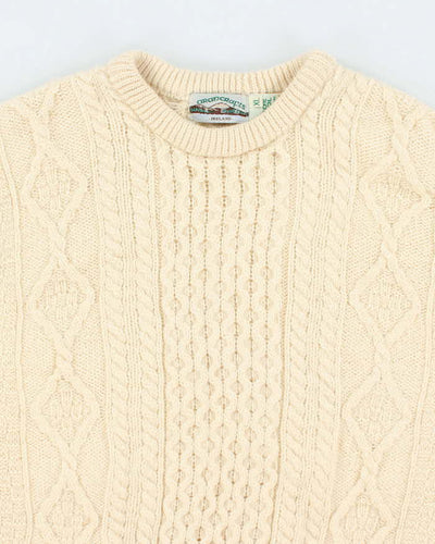Vintage Aran Crafts Wool Chunky Knit Jumper - XL