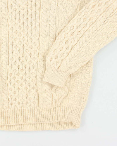 Vintage Aran Crafts Wool Chunky Knit Jumper - XL