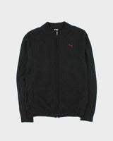 Vintage Puma Wool Blend Zip-up Jumper - L