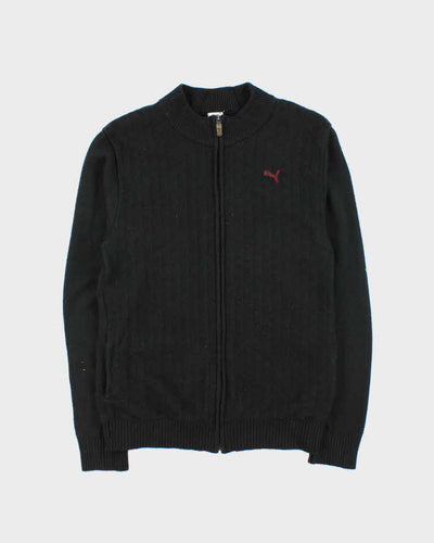 Vintage Puma Wool Blend Zip-up Jumper - L