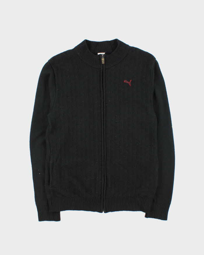 Vintage Puma Wool Blend Zip-up Jumper - L