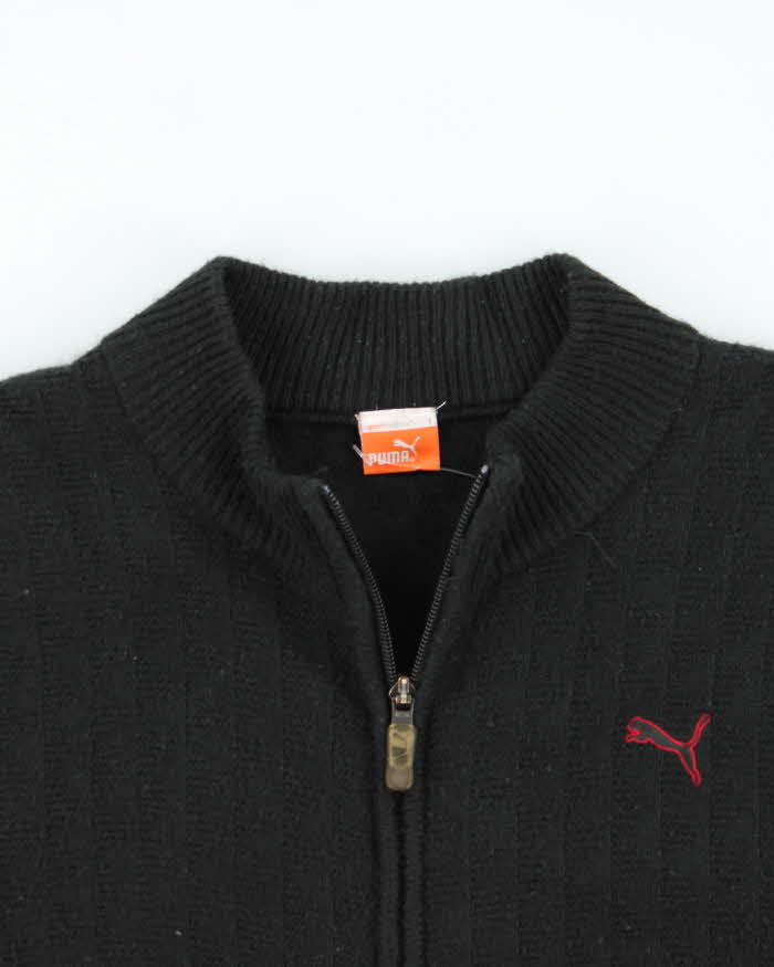 Vintage Puma Wool Blend Zip-up Jumper - L
