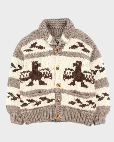 Vintage Canadian Chunky Wool Heavyweight Cardigan - M