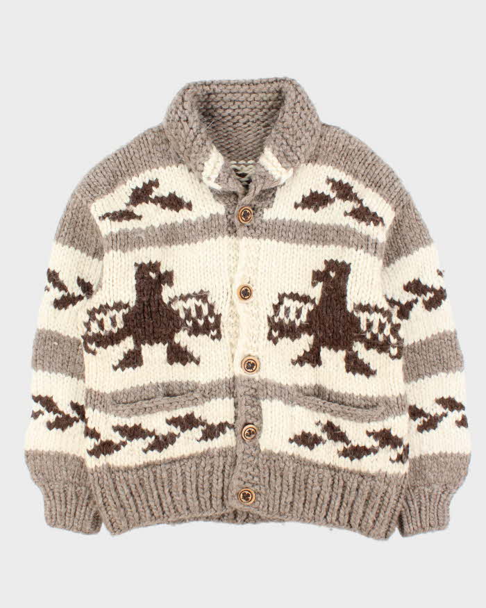 Vintage Canadian Chunky Wool Heavyweight Cardigan - M