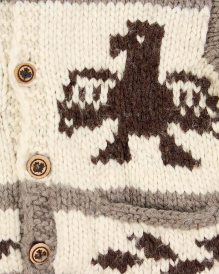 Vintage Canadian Chunky Wool Heavyweight Cardigan - M