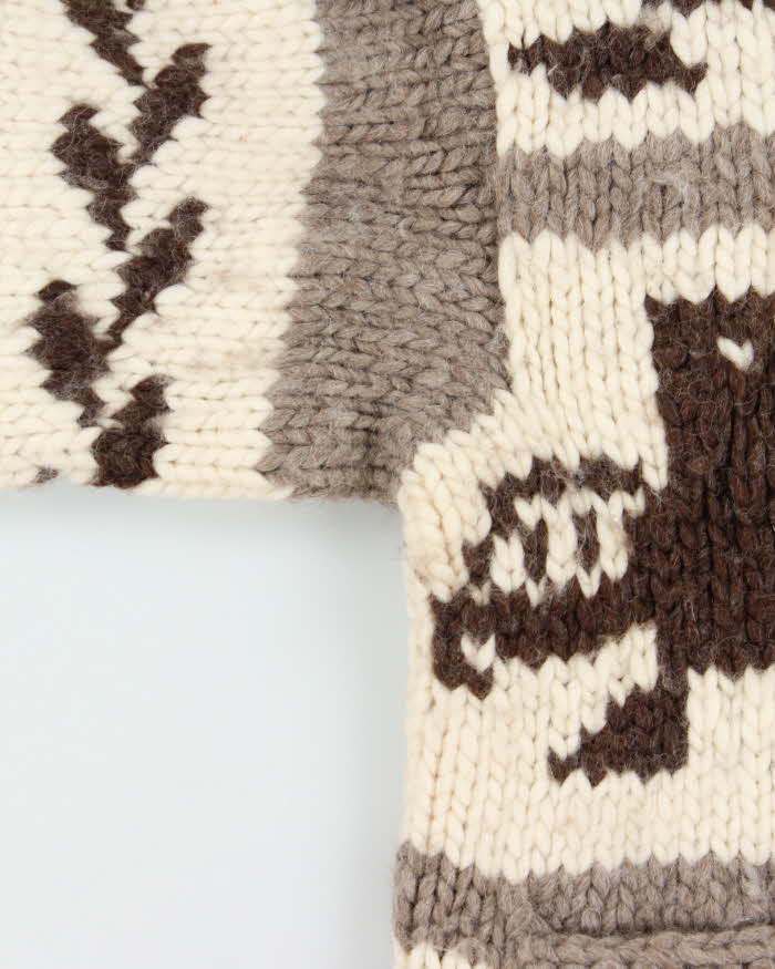 Vintage Canadian Chunky Wool Heavyweight Cardigan - M