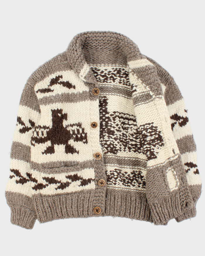 Vintage Canadian Chunky Wool Heavyweight Cardigan - M