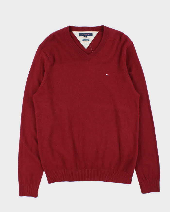 Vintage Tommy Hilfiger Cashmere V Neck Jumper - L