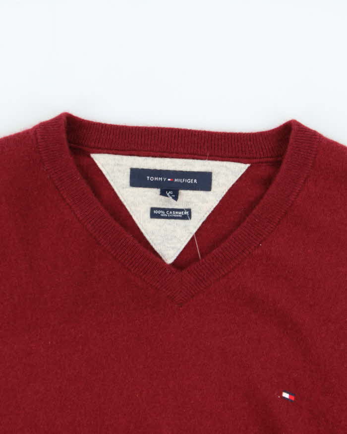 Vintage Tommy Hilfiger Cashmere V Neck Jumper - L
