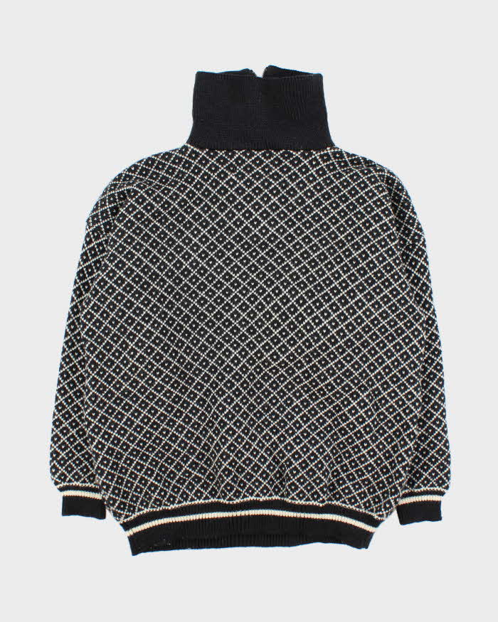 Vintage Volud Wool Nordic Quarter-zip Jumper - M