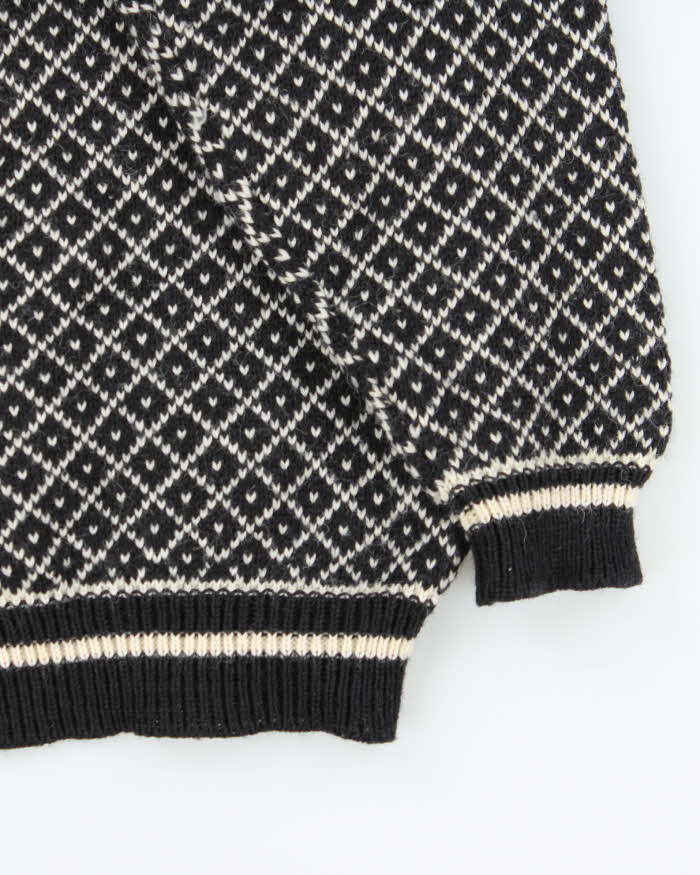 Vintage Volud Wool Nordic Quarter-zip Jumper - M