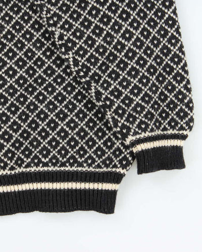 Vintage Volud Wool Nordic Quarter-zip Jumper - M