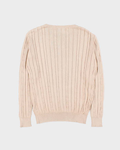Vintage 90s Burberry Lightweight Cable Knit Jumper - M