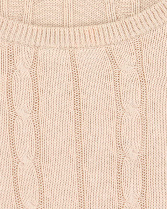 Vintage 90s Burberry Lightweight Cable Knit Jumper - M