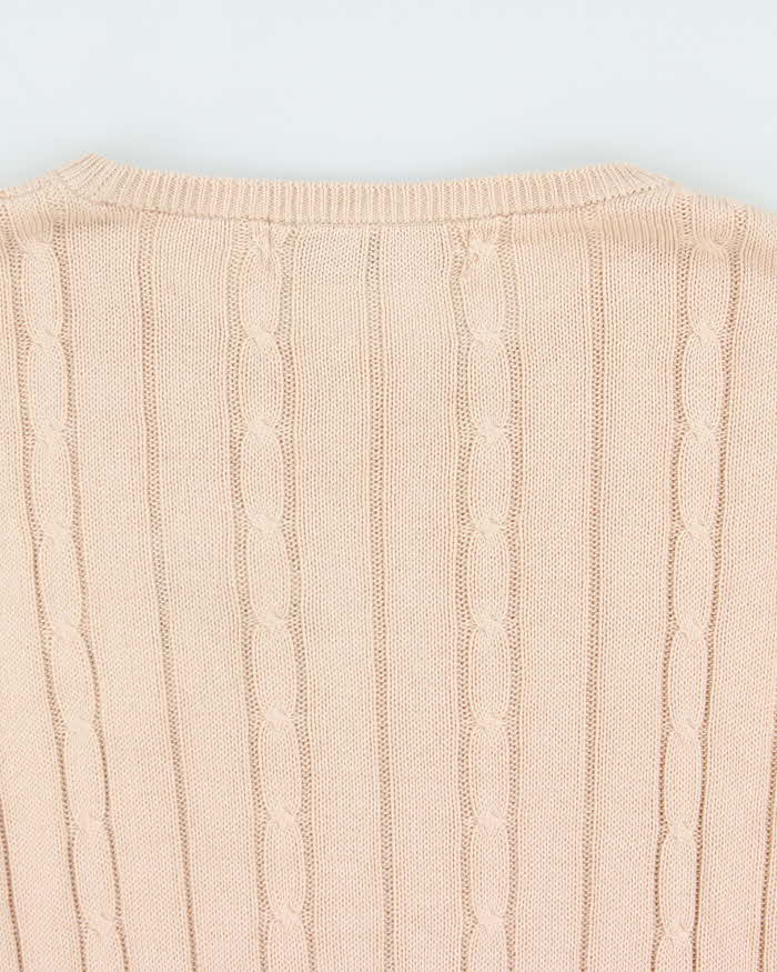 Vintage 90s Burberry Lightweight Cable Knit Jumper - M