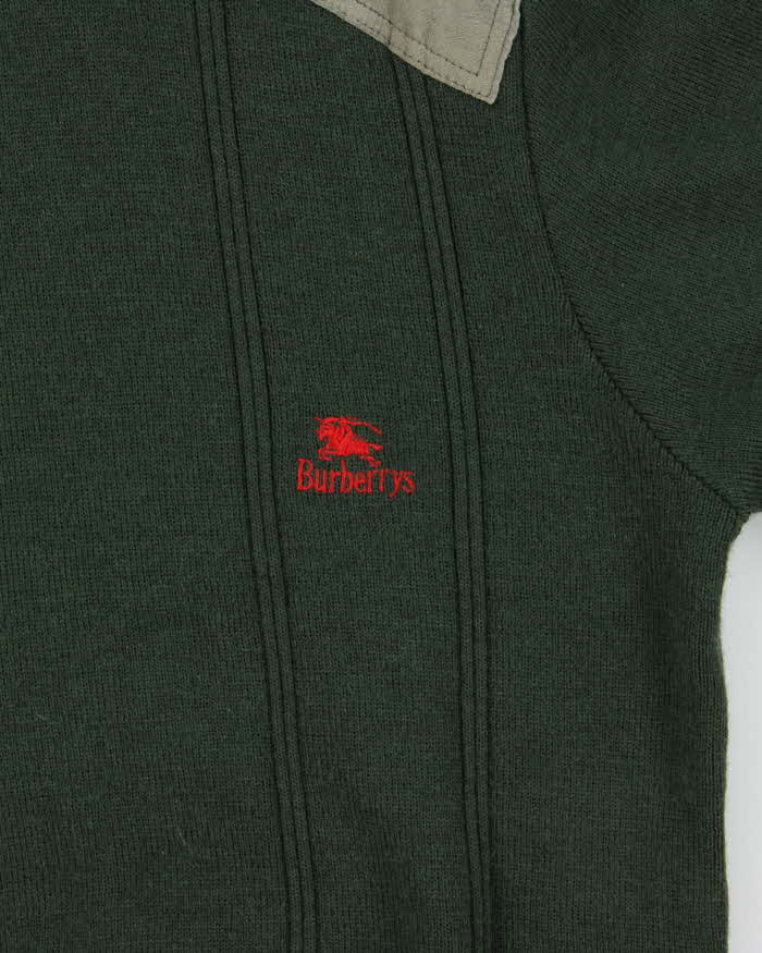 Vintage 90s Burberry Wool Military Style Jumper - L