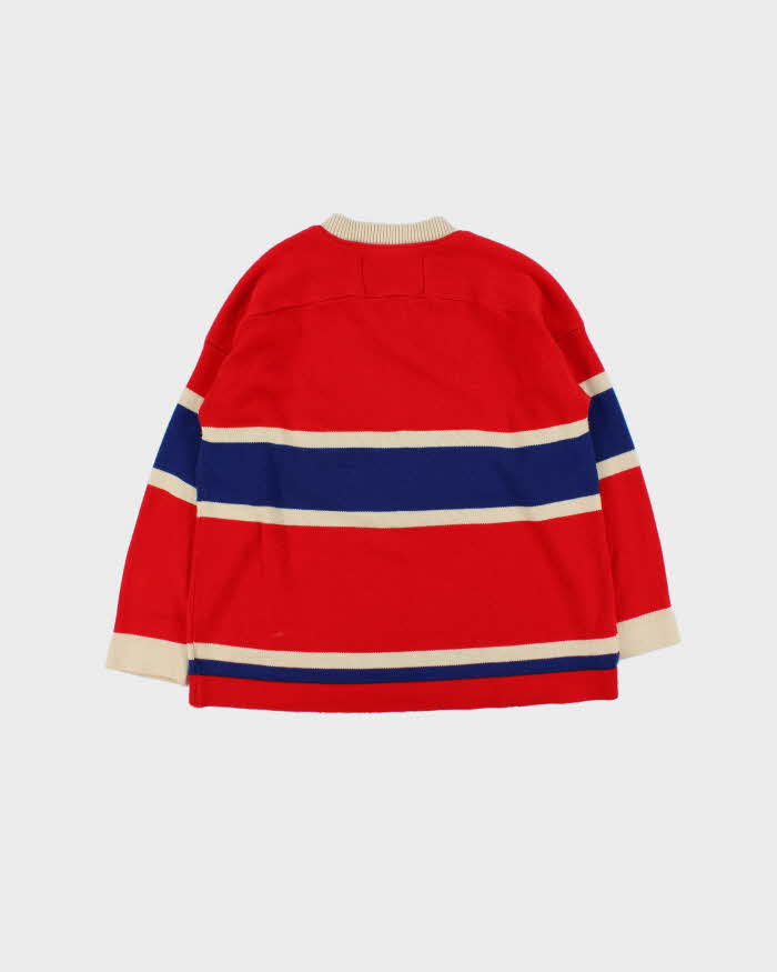 Vintage 90s Montreal Canadiens NHL Knit Jersey - L