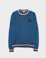 Vintage Burberry Silk Blend Embroidered Logo Crewneck Knit Jumper - M